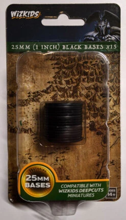 WizKids Deep Cuts: 25mm (1 Inch) Black Bases (15) (73593)