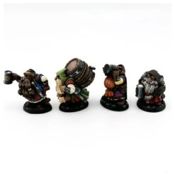 Reaper Bones USA: Townsfolk - Dwarven Brewmeister And Patrons (4) (30139) - Unpainted