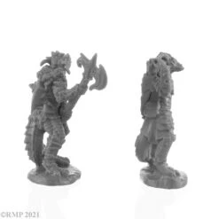 Reaper Bones Black: Dragonfolk Fighter And Ranger (44146) -Gnomish Bazaar 44146 w 4