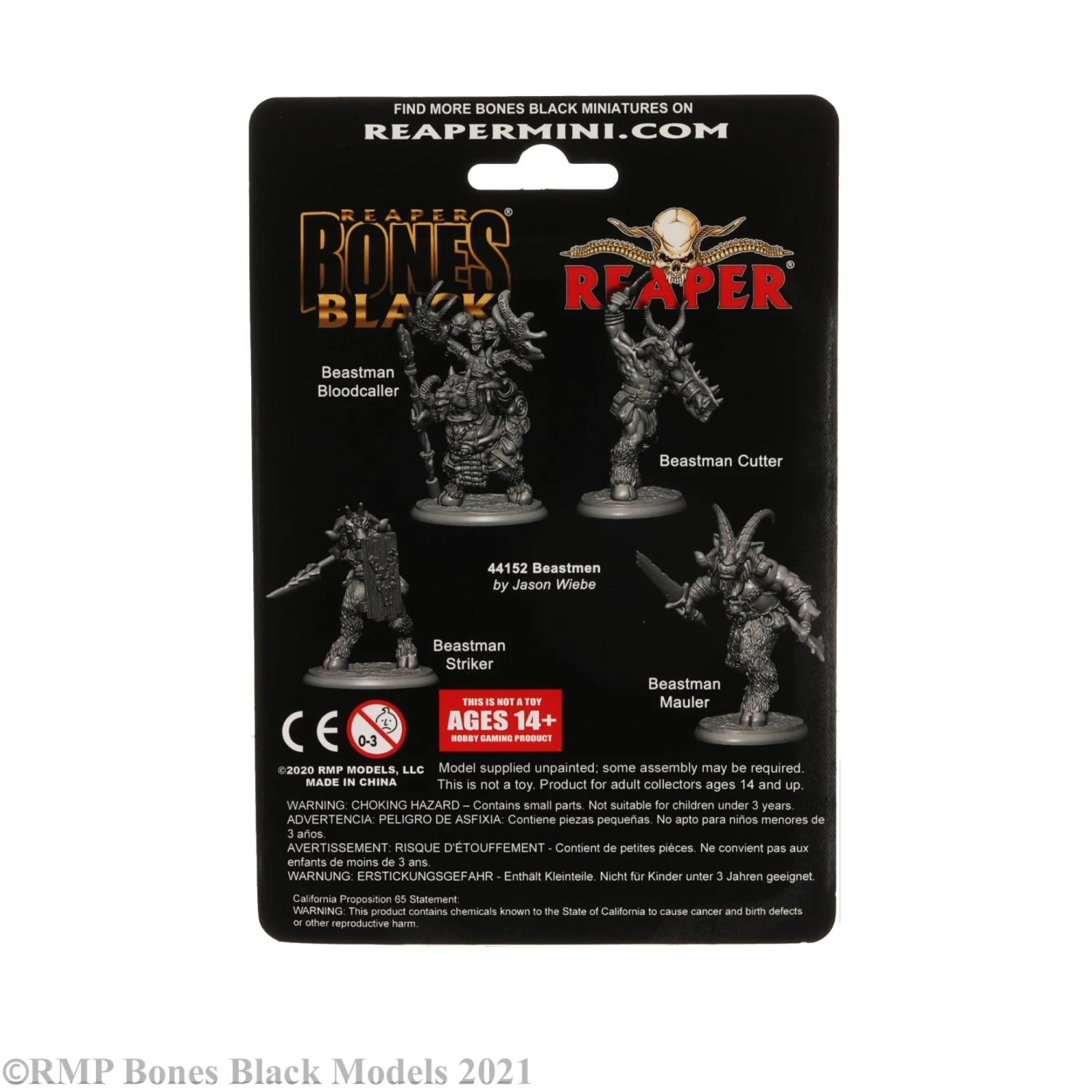 Reaper Bones Black: Beastmen (4) (44152) Reaper Bones Black: Beastmen (4) (44152) -Gnomish Bazaar 44152 b 2