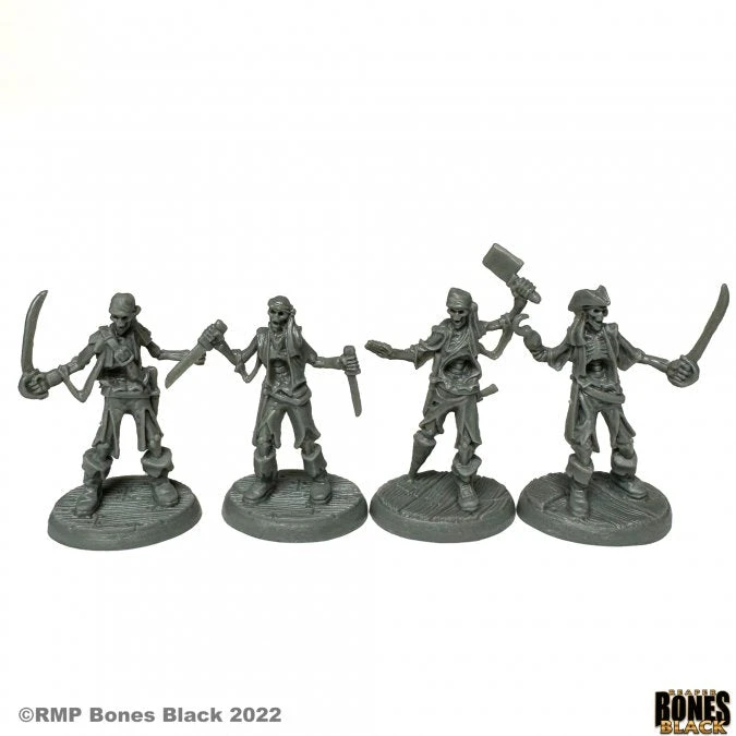 Reaper Bones Black: Skeletal Boarding Party (4) (44173) Reaper Bones Black: Skeletal Boarding Party (4) (44173) -Gnomish Bazaar 44173 w 1