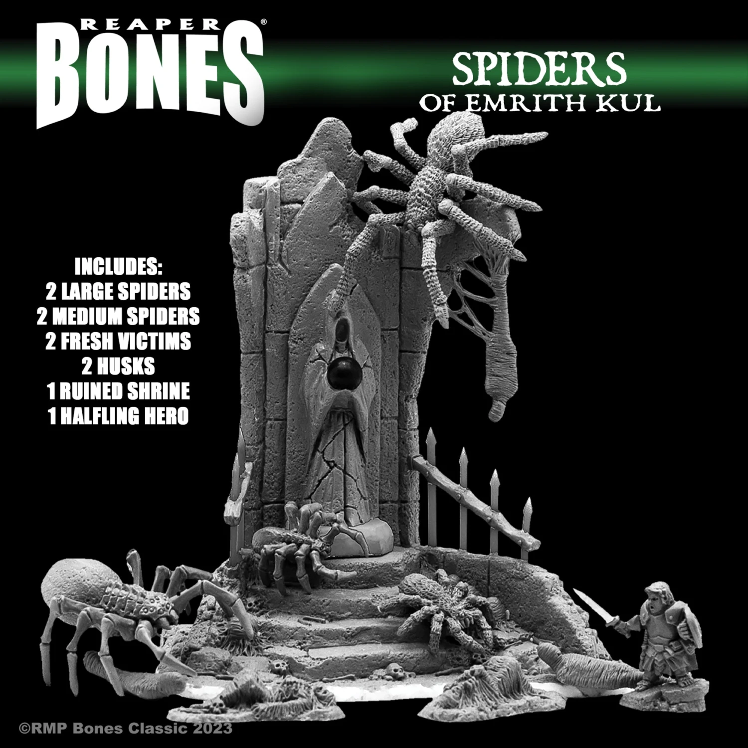 Reaper Bones: The Spiders of Emrith Kul - Boxed Set (77766) Reaper Bones: The Spiders Of Emrith Kul - Boxed Set (77766) -Gnomish Bazaar 77766 f 1