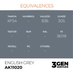 AK Interactive 3GEN: English Grey (17ml) (AK11020) -Gnomish Bazaar AK11020 EQ
