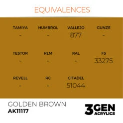 AK Interactive 3GEN: Golden Brown (17ml) (AK11117) -Gnomish Bazaar AK11117 EQ