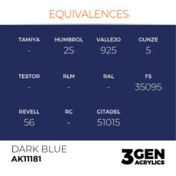 AK Interactive 3GEN: Dark Blue (17ml) (AK11181) -Gnomish Bazaar AK11181 EQ