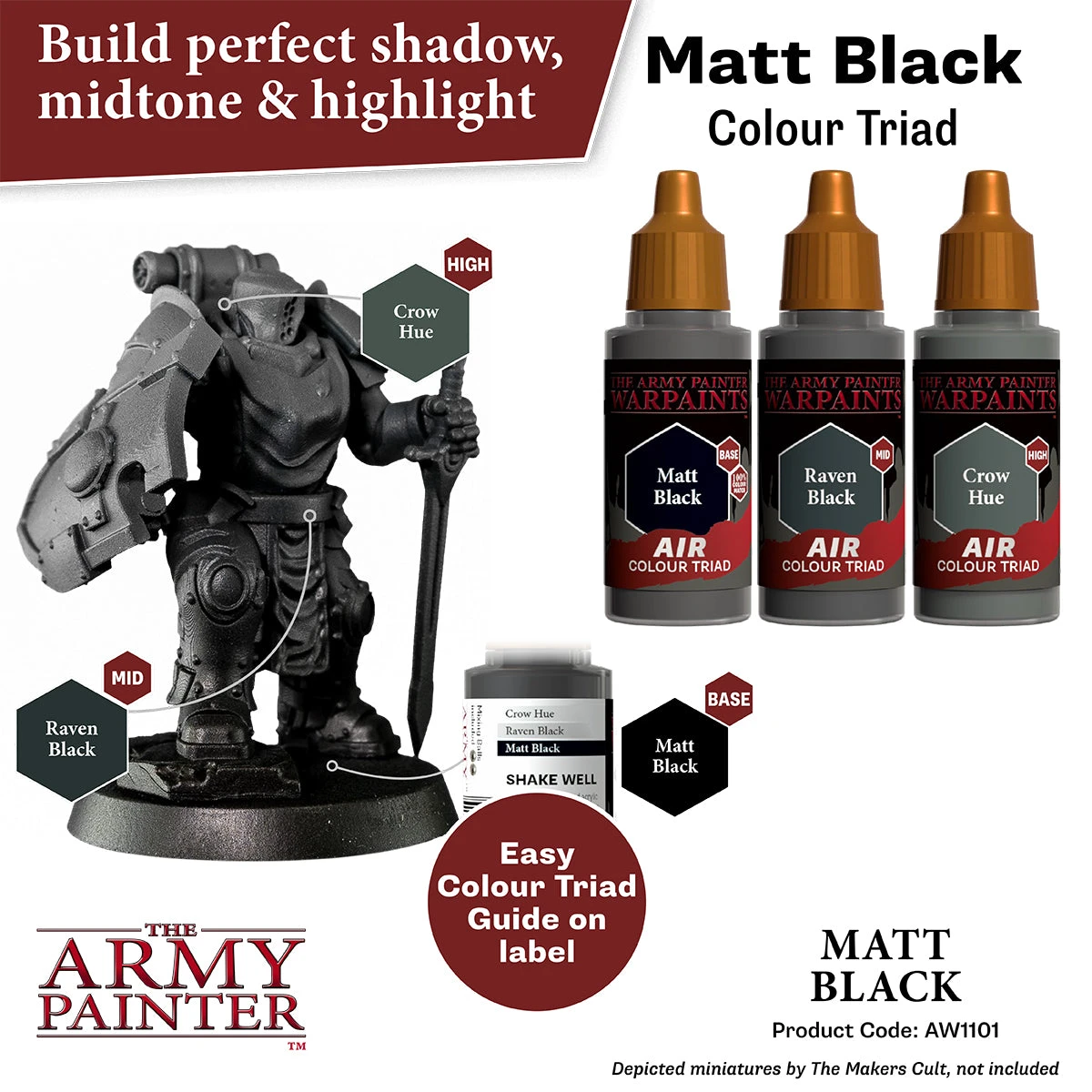 The Army Painter Warpaints Air: Matt Black (AW1101) The Army Painter Warpaints Air: Matt Black (AW1101) -Gnomish Bazaar AW1101 MattBlack Imgnr.3copy