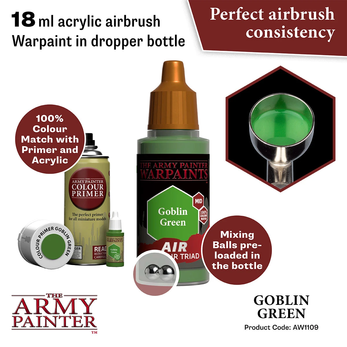 The Army Painter Warpaints Air: Goblin Green (AW1109) The Army Painter Warpaints Air: Goblin Green (AW1109) -Gnomish Bazaar AW1109 GoblinGreen Imgnr.2copy