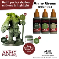 The Army Painter Warpaints Air: Army Green (AW1110) 2 The Army Painter Warpaints Air: Army Green (AW1110) -Gnomish Bazaar AW1110 ArmyGreen Imgnr.3copy