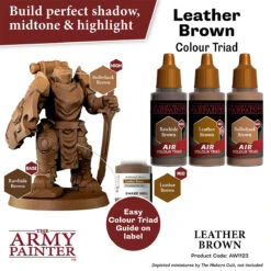 The Army Painter Warpaints Air: Leather Brown (AW1123) -Gnomish Bazaar AW1123 LeatherBrown Imgnr.3copy