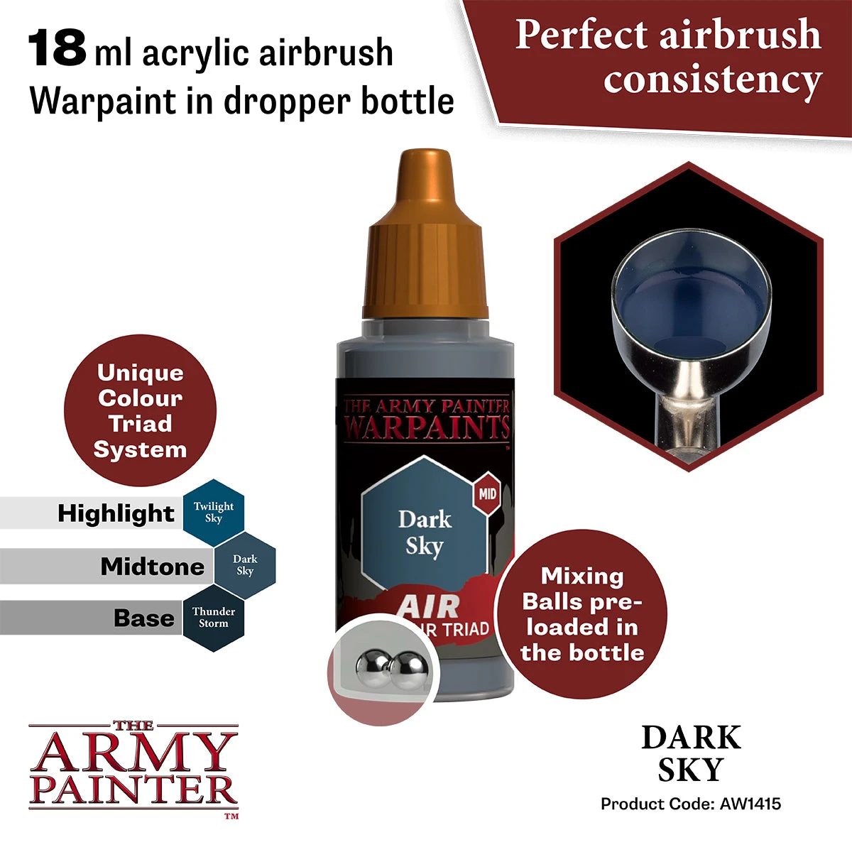 The Army Painter Warpaints Air: Dark Sky (AW1415) The Army Painter Warpaints Air: Dark Sky (AW1415) -Gnomish Bazaar AW1415 DarkSky Imgnr.2copy