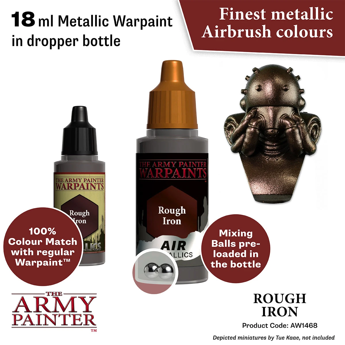 The Army Painter Warpaints Air Metallics: Rough Iron (AW1468) The Army Painter Warpaints Air Metallics: Rough Iron (AW1468) -Gnomish Bazaar AW1468 RoughIron img2copy