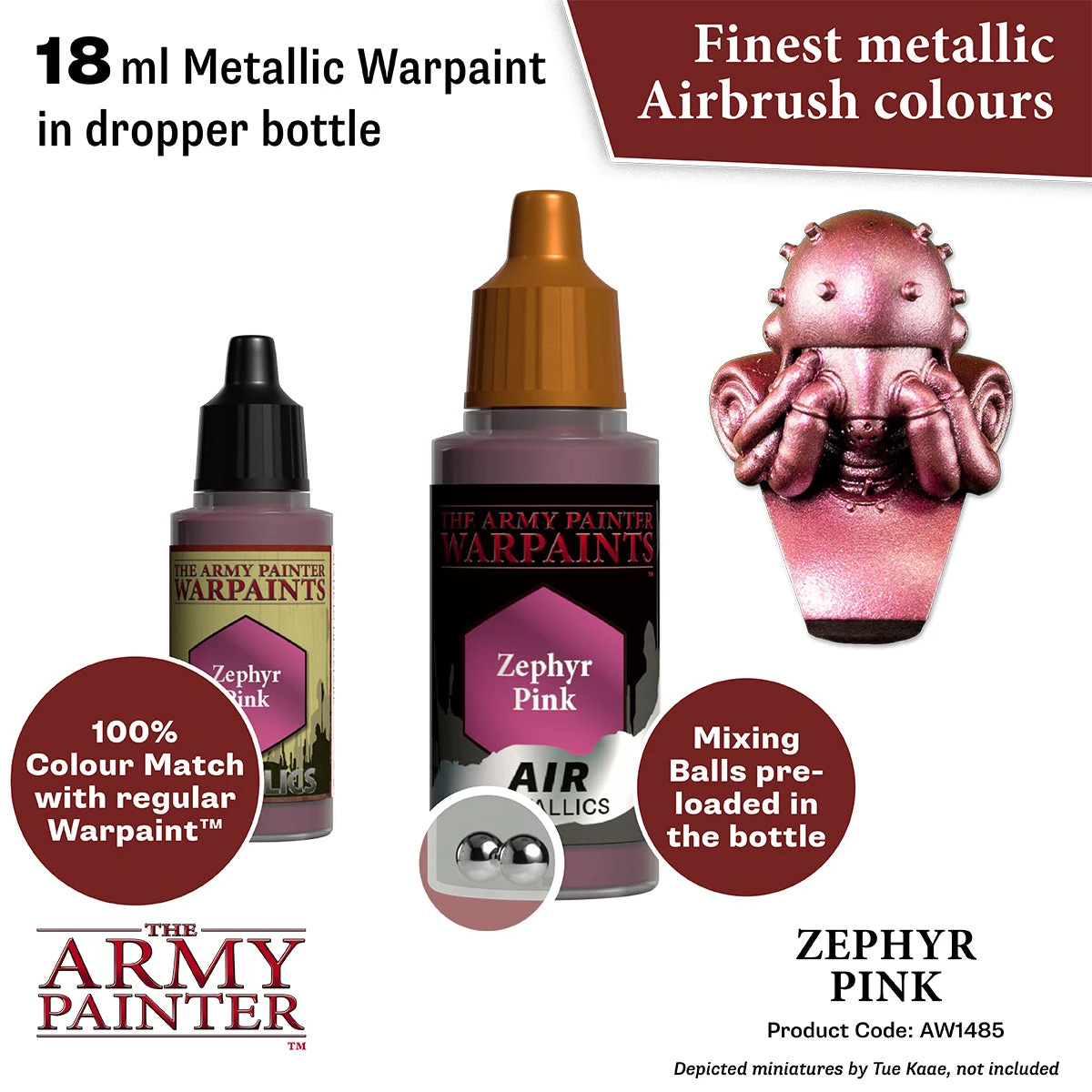 The Army Painter Warpaints Air Metallics: Zephyr Pink (AW1485) The Army Painter Warpaints Air Metallics: Zephyr Pink (AW1485) -Gnomish Bazaar AW1485 ZephyrPink img2copy