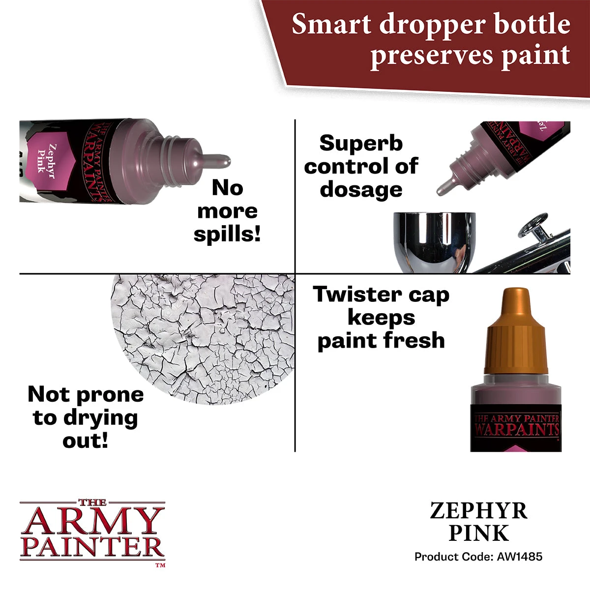 The Army Painter Warpaints Air Metallics: Zephyr Pink (AW1485) The Army Painter Warpaints Air Metallics: Zephyr Pink (AW1485) -Gnomish Bazaar AW1485 ZephyrPink img5copy