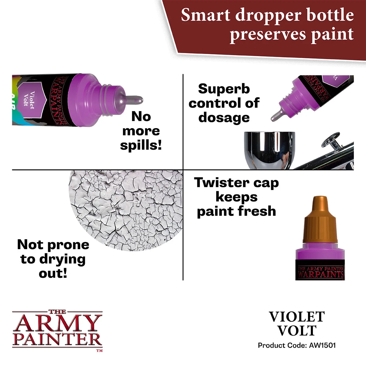 The Army Painter Warpaints Air Fluorescent: Violet Volt (AW1501) The Army Painter Warpaints Air Fluorescent: Violet Volt (AW1501) -Gnomish Bazaar AW1501 VioletVolt img5 copy