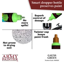 The Army Painter Warpaints Air Fluorescent: Gauss Green (AW1503) -Gnomish Bazaar AW1503 GaussGreen img5copy