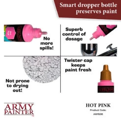 The Army Painter Warpaints Air Fluorescent: Hot Pink (AW1506) 4 The Army Painter Warpaints Air Fluorescent: Hot Pink (AW1506) -Gnomish Bazaar AW1506 HotPink img5 copy