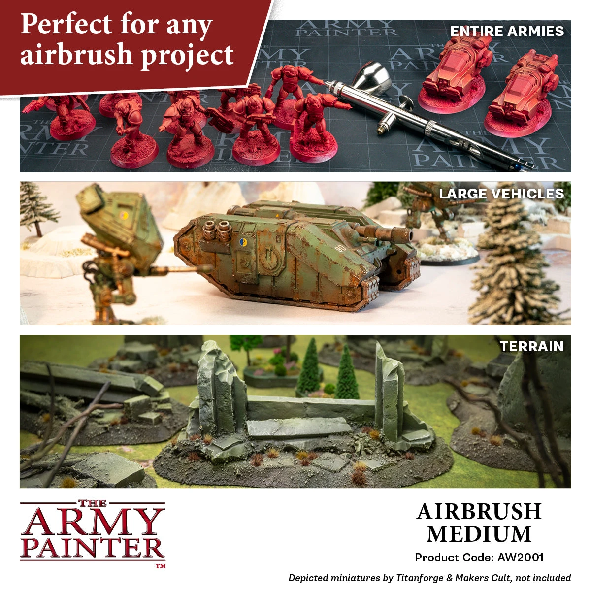 The Army Painter Warpaints Air: Airbrush Medium (AW2001) The Army Painter Warpaints Air: Airbrush Medium (AW2001) -Gnomish Bazaar AW2001100mlAirbrushMedium03