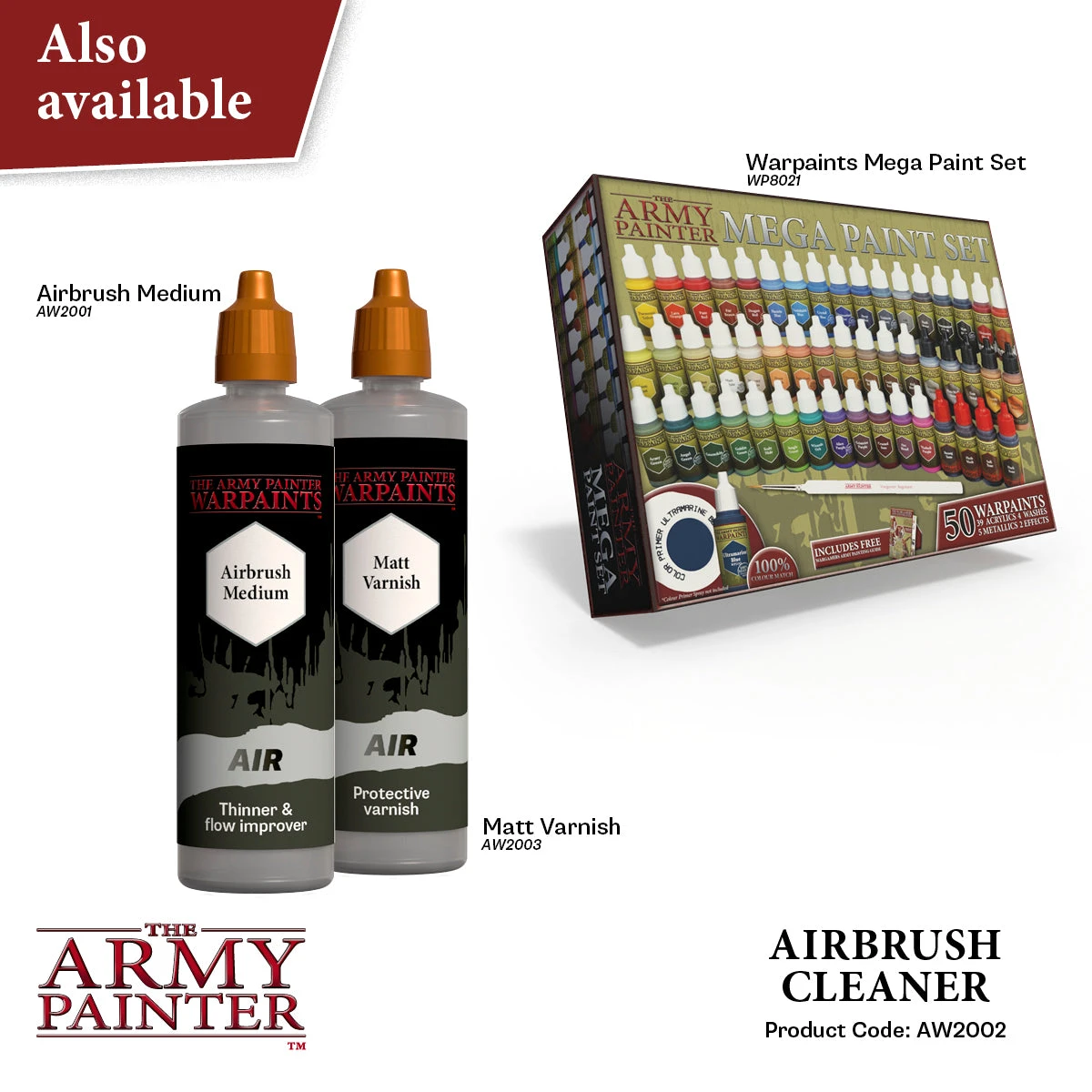 The Army Painter Warpaints Air: Airbrush Cleaner (AW2002) The Army Painter Warpaints Air: Airbrush Cleaner (AW2002) -Gnomish Bazaar AW2002100mlAirbrushCleaner05