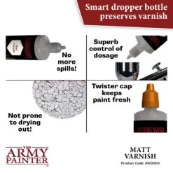 The Army Painter Warpaints Air: Matt Varnish (AW2003) -Gnomish Bazaar AW2003100mlMattVarnish05