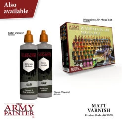 The Army Painter Warpaints Air: Matt Varnish (AW2003) -Gnomish Bazaar AW2003100mlMattVarnish06