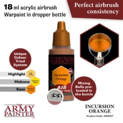 The Army Painter Warpaints Air: Incursion Orange (AW3107) 1 The Army Painter Warpaints Air: Incursion Orange (AW3107) -Gnomish Bazaar AW3107 IncursionOrange Imgnr.2copy