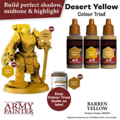 The Army Painter Warpaints Air: Barren Yellow (AW3121) 2 The Army Painter Warpaints Air: Barren Yellow (AW3121) -Gnomish Bazaar AW3121 BarrenYellow Imgnr.3copy