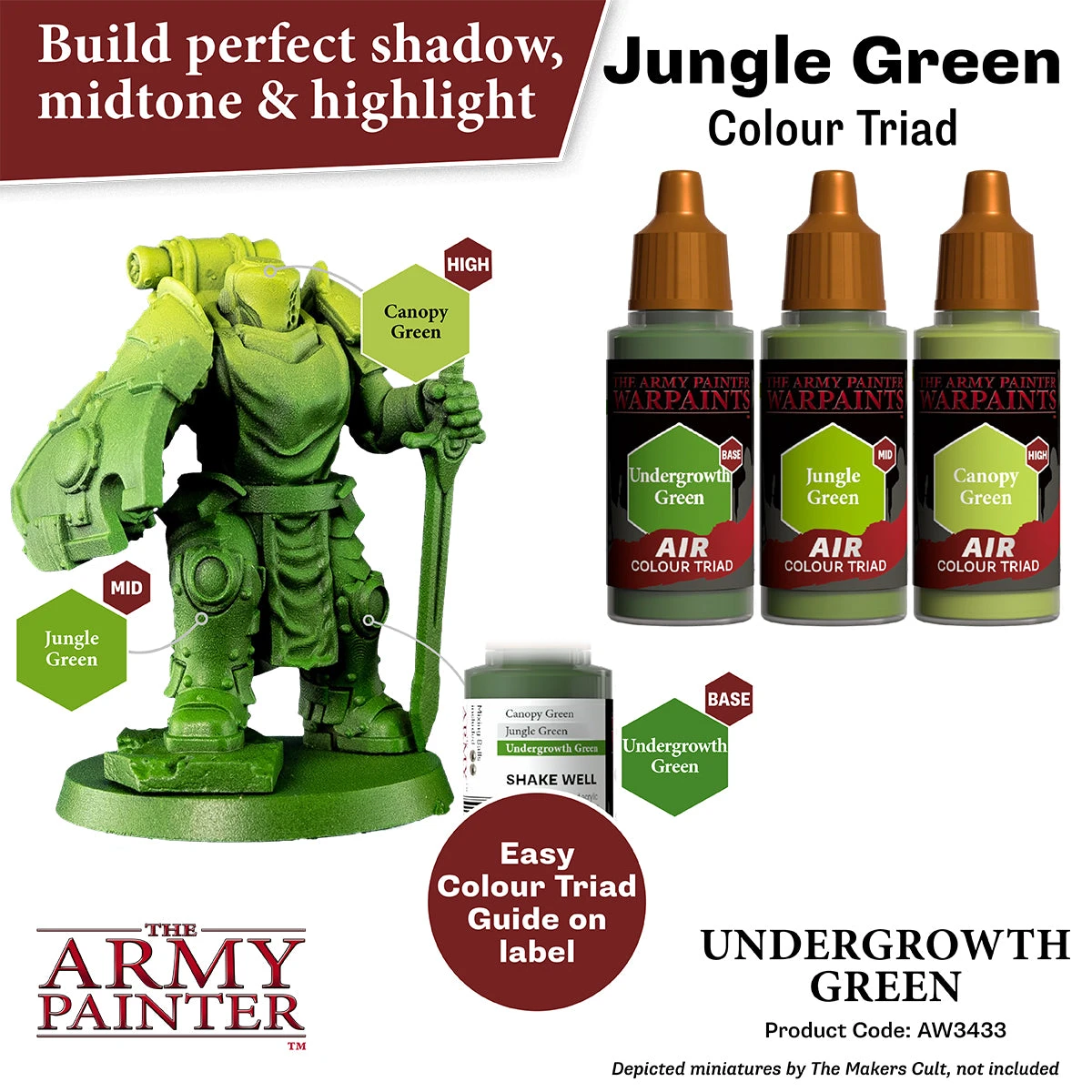 The Army Painter Warpaints Air: Undergrowth Green (AW3433) The Army Painter Warpaints Air: Undergrowth Green (AW3433) -Gnomish Bazaar AW3433 UndergrowthGreen Imgnr.3copy