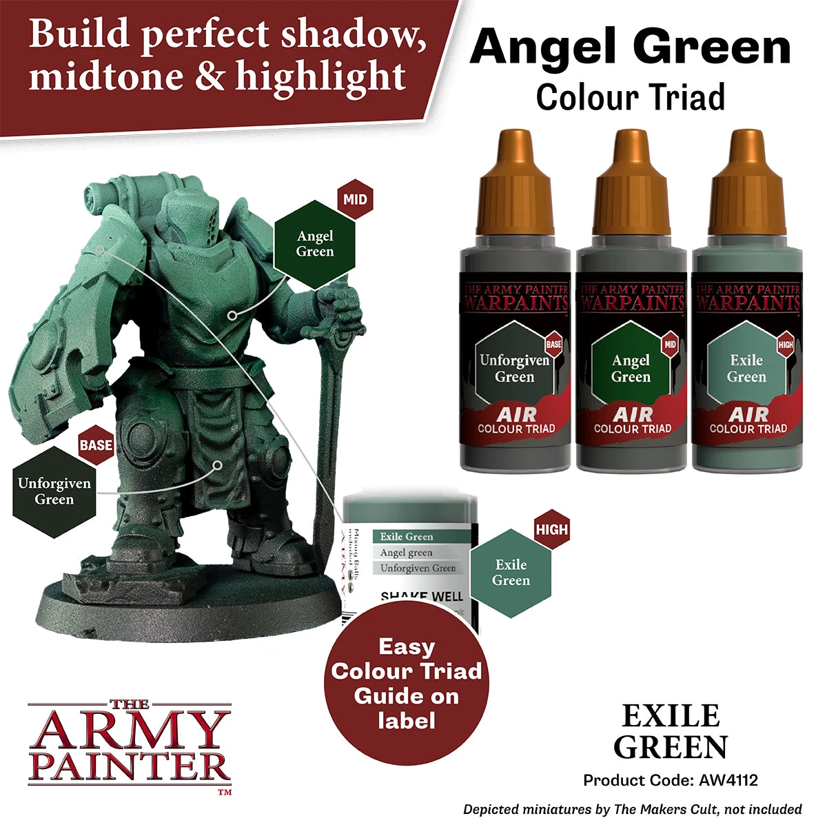 The Army Painter Warpaints Air: Exile Green (AW4112) The Army Painter Warpaints Air: Exile Green (AW4112) -Gnomish Bazaar AW4112 ExileGreen Imgnr.3copy