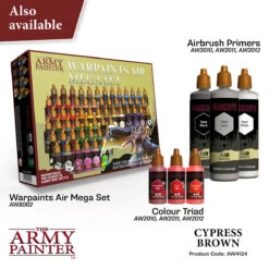 The Army Painter Warpaints Air: Cypress Brown (AW4124) -Gnomish Bazaar AW4124 CypressBrown Imgnr.6copy
