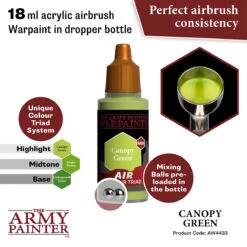 The Army Painter Warpaints Air: Canopy Green (AW4433) -Gnomish Bazaar AW4433 CanopyGreen Imgnr.2copy