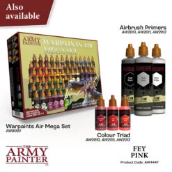The Army Painter Warpaints Air: Fey Pink (AW4447) 5 The Army Painter Warpaints Air: Fey Pink (AW4447) -Gnomish Bazaar AW4447 FeyPink Imgnr.6copy
