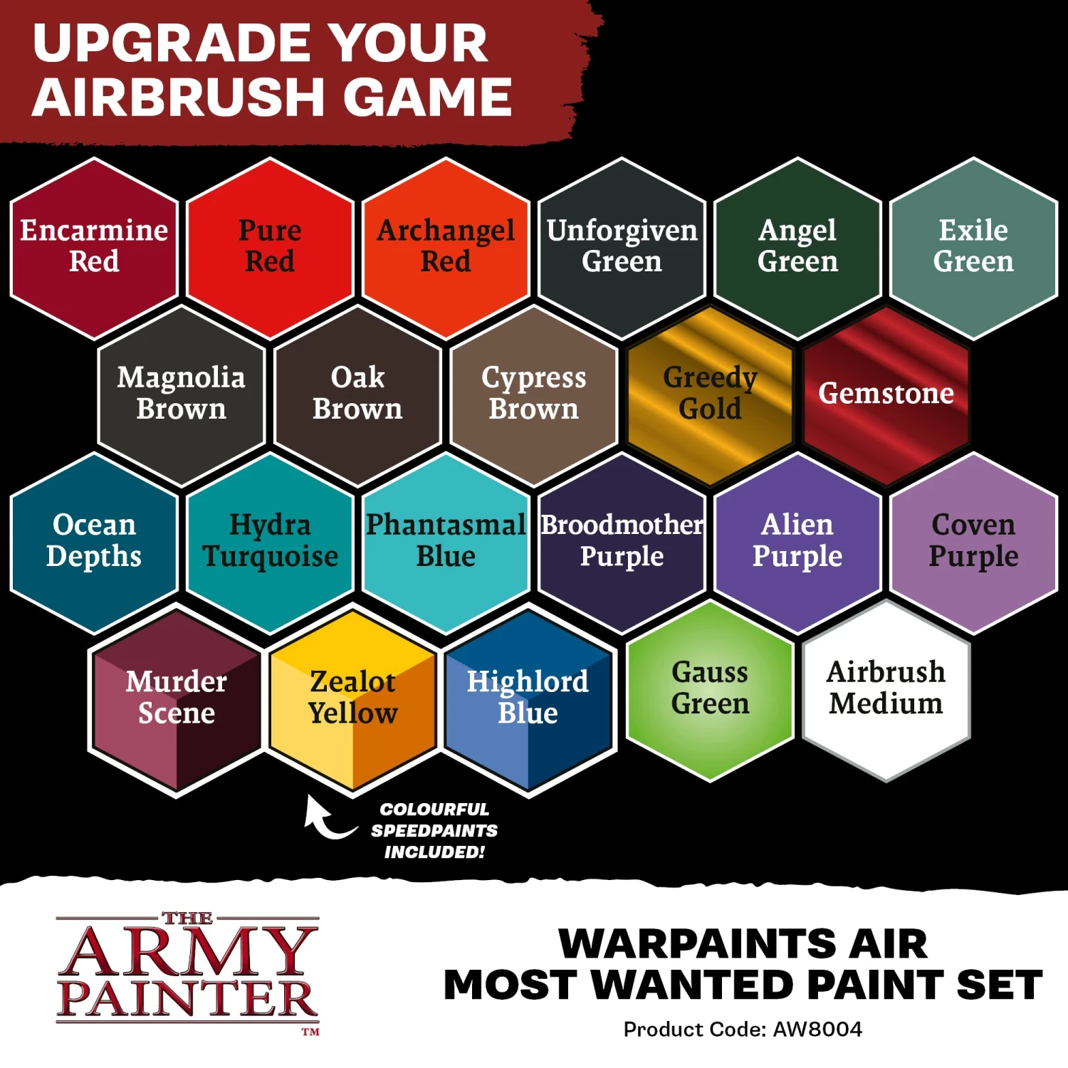 The Army Painter: Warpaints Air Most Wanted Set (AW8004) The Army Painter: Warpaints Air Most Wanted Set (AW8004) -Gnomish Bazaar AW8004 PROMO03