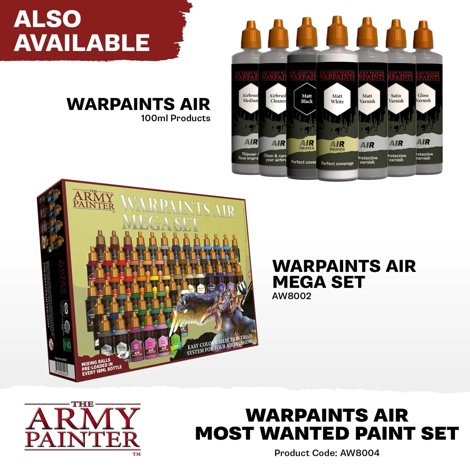 The Army Painter: Warpaints Air Most Wanted Set (AW8004) The Army Painter: Warpaints Air Most Wanted Set (AW8004) -Gnomish Bazaar AW8004 PROMO09