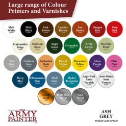 The Army Painter Colour Primer: Ash Grey (400ml) (CP3029) - SLOW SHIPPING, READ SHIPPING RESTRICTIONS BEFORE BUYING -Gnomish Bazaar CP3029AshGrey06
