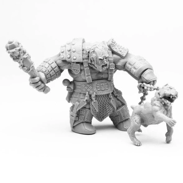 Reaper Bones: Fire Giant Huntsman w/ Hell Hound (Huge) (77457) Reaper Bones: Fire Giant Huntsman W/ Hell Hound (Huge) (77457) -Gnomish Bazaar Fire Giant Hunstman with Hell Hound
