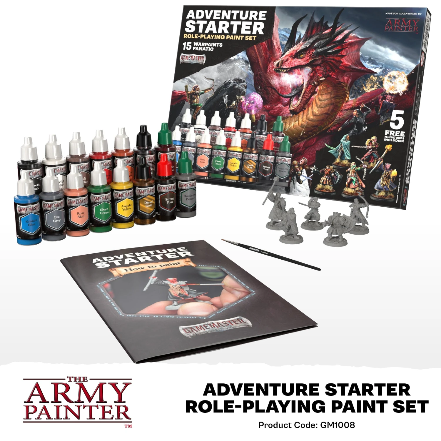 The Army Painter GameMaster: Adventure Starter Role-Playing Paint Set (GM1008) The Army Painter GameMaster: Adventure Starter Role-Playing Paint Set (GM1008) -Gnomish Bazaar GM1008 Adventure Starter Role playing Paint Set PROMO retail 2
