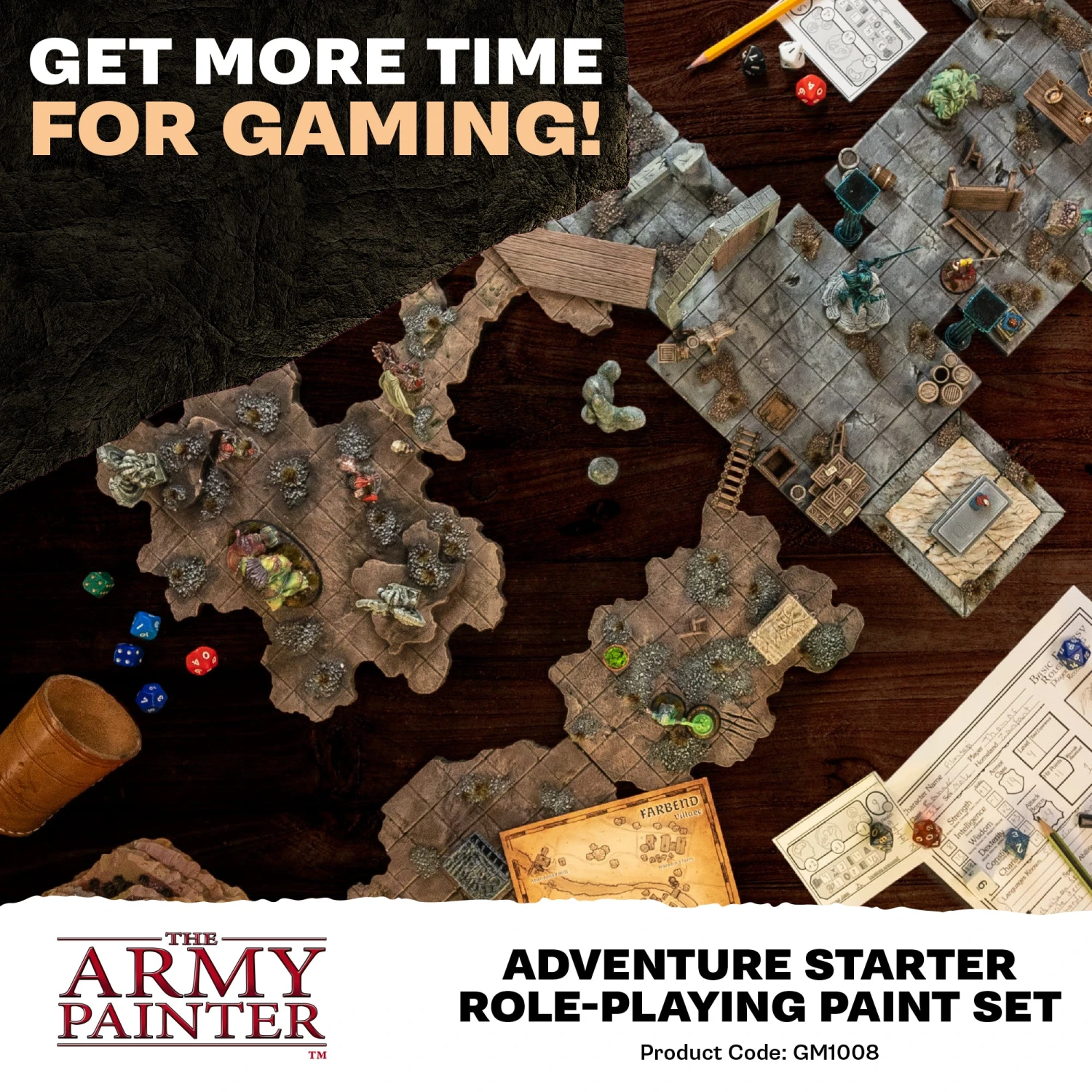The Army Painter GameMaster: Adventure Starter Role-Playing Paint Set (GM1008) The Army Painter GameMaster: Adventure Starter Role-Playing Paint Set (GM1008) -Gnomish Bazaar GM1008 Adventure Starter Role playing Paint Set PROMO retail 9