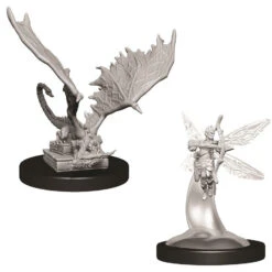 Wizkids D&D Nolzur's Marvelous Miniatures: Pseudodragon & Sprite (2 Of Each) (73718)