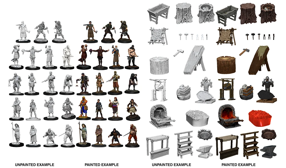 WizKids Deep Cuts: Townspeople & Accessories (73698) WizKids Deep Cuts: Townspeople & Accessories (73698) -Gnomish Bazaar Townspeople and Accessories