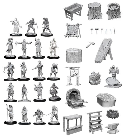WizKids Deep Cuts: Townspeople & Accessories (73698) WizKids Deep Cuts: Townspeople & Accessories (73698) -Gnomish Bazaar TownspeopleandAccessories