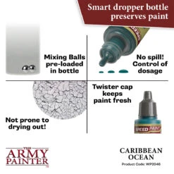 The Army Painter Speedpaint 2.0: Caribbean Ocean (WP2046) 4 The Army Painter Speedpaint 2.0: Caribbean Ocean (WP2046) -Gnomish Bazaar WP2046 CaribbeanOcean img5