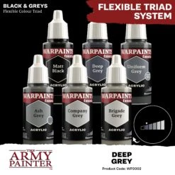 The Army Painter Warpaints Fanatic: Deep Grey (WP3002) 2 The Army Painter Warpaints Fanatic: Deep Grey (WP3002) -Gnomish Bazaar WP3002 DeepGrey Acrylics 4copy
