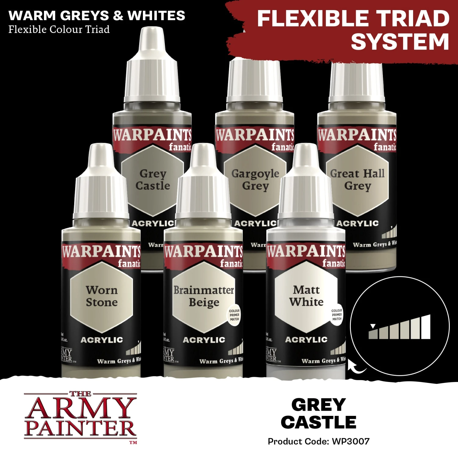 The Army Painter Warpaints Fanatic: Grey Castle (WP3007) The Army Painter Warpaints Fanatic: Grey Castle (WP3007) -Gnomish Bazaar WP3007 GreyCastle Acrylics 4copy
