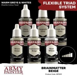 The Army Painter Warpaints Fanatic: Brainmatter Beige (WP3011) 2 The Army Painter Warpaints Fanatic: Brainmatter Beige (WP3011) -Gnomish Bazaar WP3011 BrainmatterBeige Acrylics 4copy