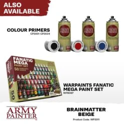 The Army Painter Warpaints Fanatic: Brainmatter Beige (WP3011) 5 The Army Painter Warpaints Fanatic: Brainmatter Beige (WP3011) -Gnomish Bazaar WP3011 BrainmatterBeige Acrylics 7copy
