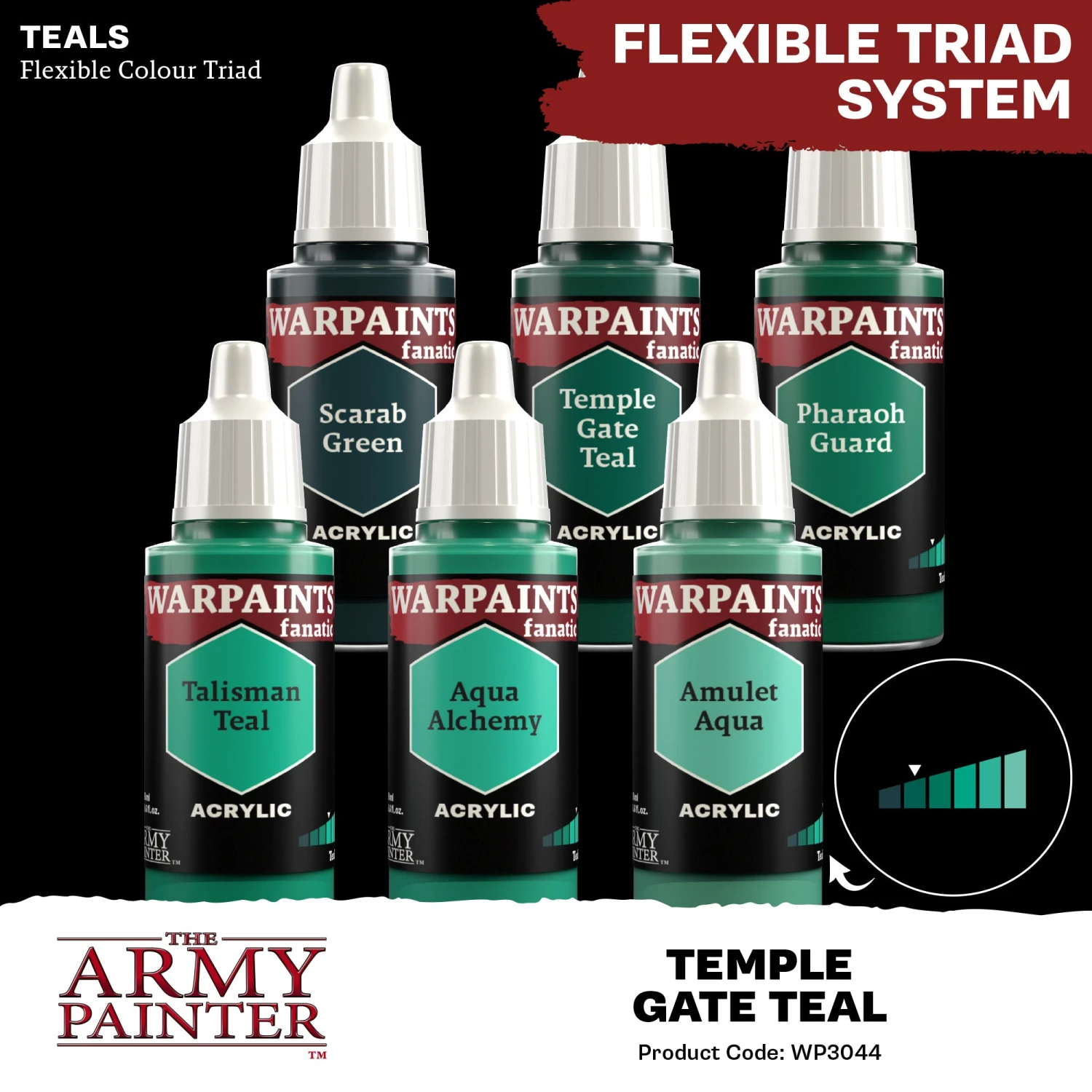 The Army Painter Warpaints Fanatic: Temple Gate Teal (WP3044) The Army Painter Warpaints Fanatic: Temple Gate Teal (WP3044) -Gnomish Bazaar WP3044 TempleGateTeal Acrylics 4copy