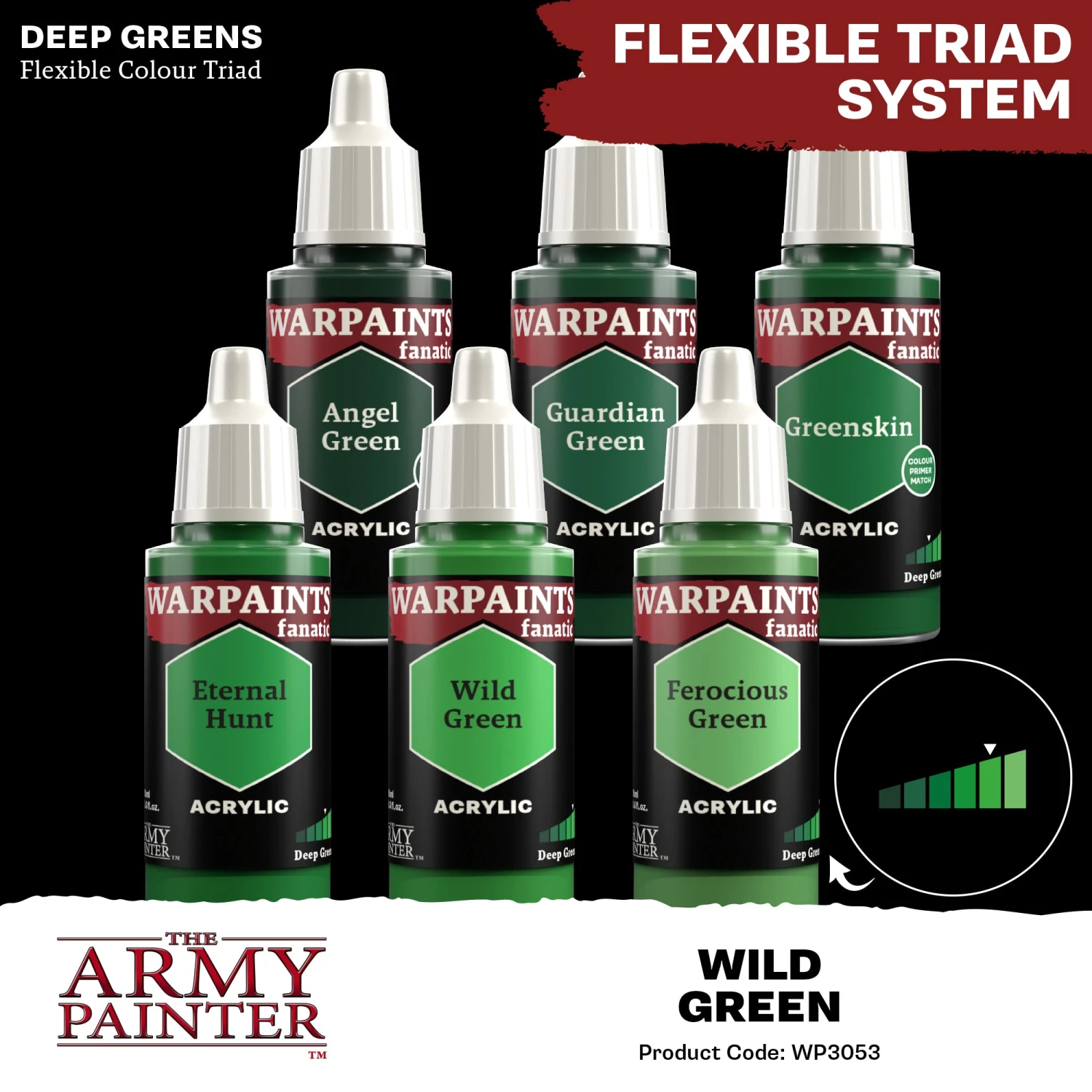 The Army Painter Warpaints Fanatic: Wild Green (WP3053) The Army Painter Warpaints Fanatic: Wild Green (WP3053) -Gnomish Bazaar WP3053 WildGreen Acrylics 4copy