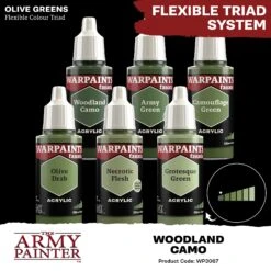 The Army Painter Warpaints Fanatic: Woodland Camo (WP3067) -Gnomish Bazaar WP3067 WoodlandCamo Acrylics 4copy