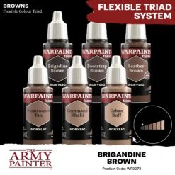 The Army Painter Warpaints Fanatic: Brigadine Brown (WP3073) 2 The Army Painter Warpaints Fanatic: Brigadine Brown (WP3073) -Gnomish Bazaar WP3073 BrigandineBrown Acrylics 4copy