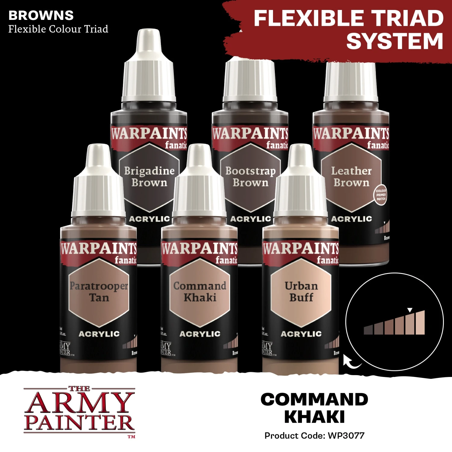 The Army Painter Warpaints Fanatic: Command Khaki (WP3077) The Army Painter Warpaints Fanatic: Command Khaki (WP3077) -Gnomish Bazaar WP3077 CommandKhaki Acrylics 4copy